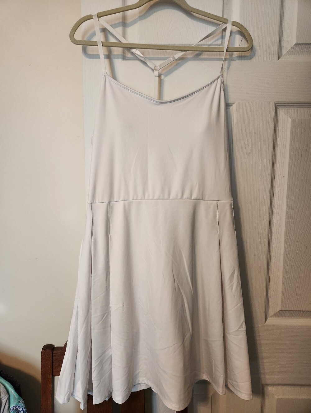 Tommy Bahama Racquet and Paddle, White Racerback Dress, sz xl